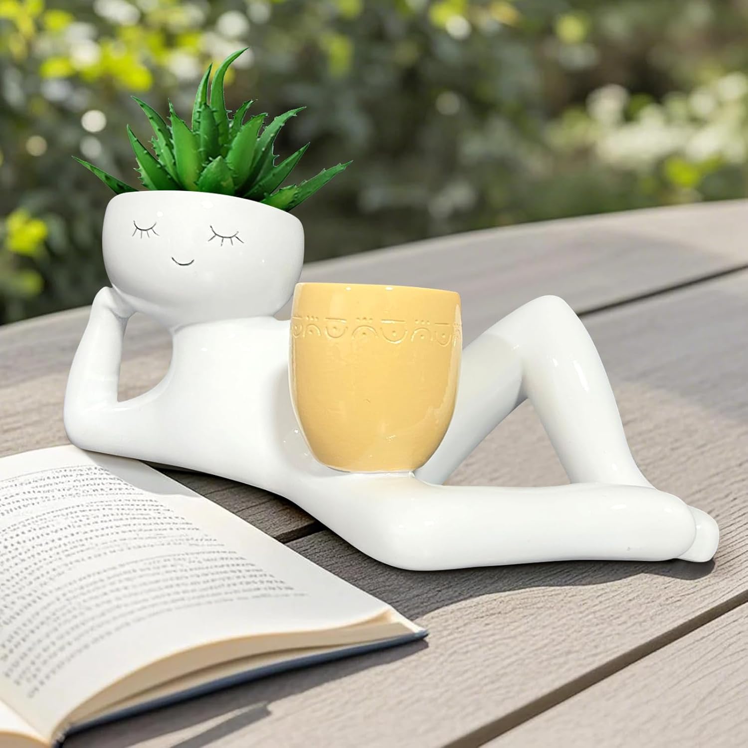 Lazy Little Guy Planter Unieke - Cactus Mix Pot recensie en prijs